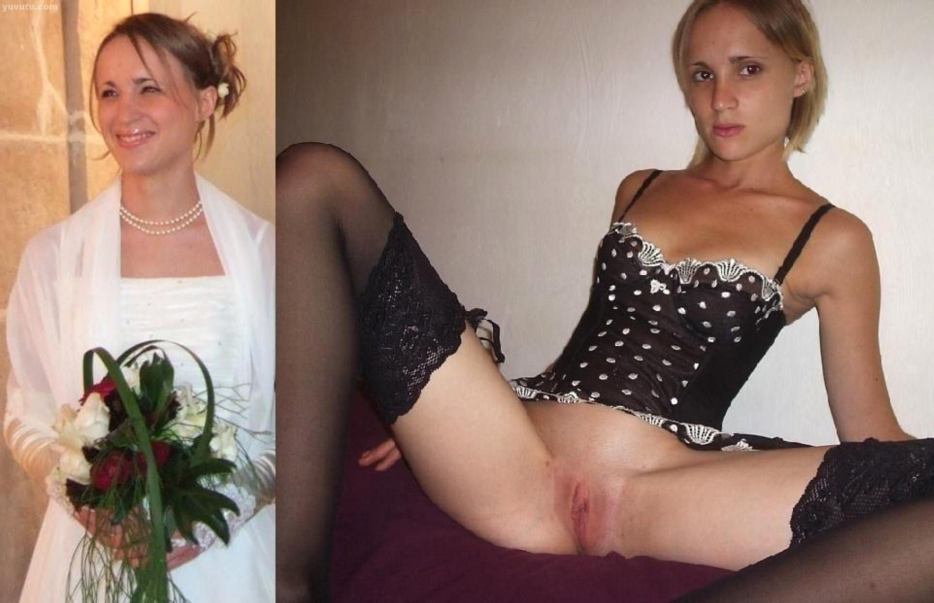 Your girlfriend before-after, dressed-undressed pic