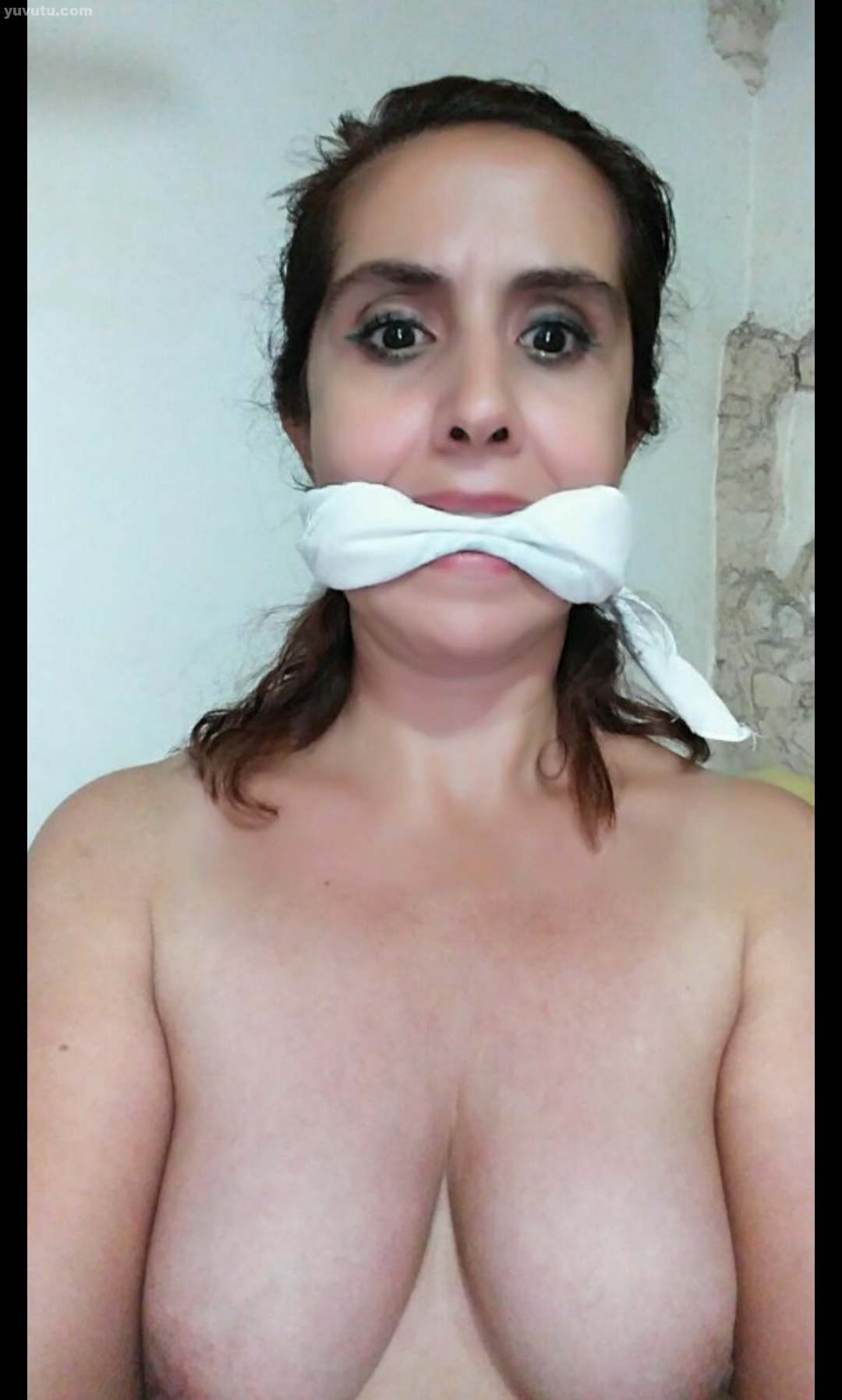 Homemade Gagging Sex - Mexican slut chained and gagged - Anal On Yuvutu Homemade ...