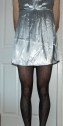 Silk party dress and tights