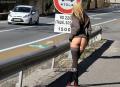 Flashing and nude in public on the road!