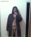 After bath with bathrobe
