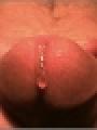 dripping precum half hard