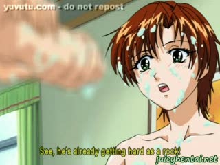  - Two anime lesbians sharing a shemale cock and a ...