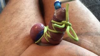  - Tied cock toothbrush play