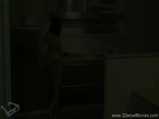Vorspiel - STEREO!!! 3D couple in the kitchen