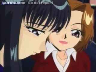 Hentai - Anime lesbian gets masturbated with a dildo