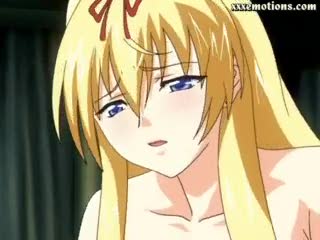  - Blonde anime shemale with big tits having sex
