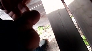 Exhibe - Pissing on bus stop seat