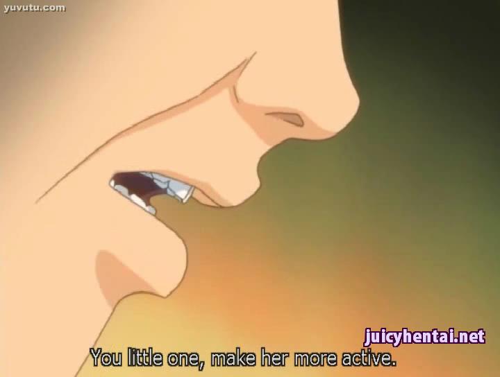  - Anime lesbians sharing a dildo.