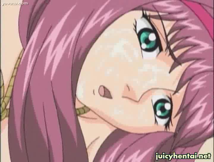  - Tied up anime babe gets drilled