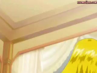 Hentai - Hentai blonde sucking a cock in sixtynine