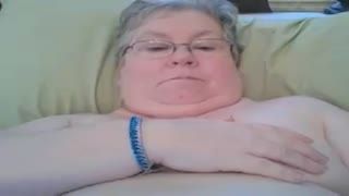 Female Masturbation - Skype session with Granny