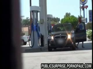 Flashing/Public - Breasts exposed at gas station