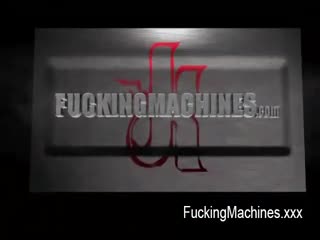Machines - Blonde fucks machine and cums and then rides Syb...