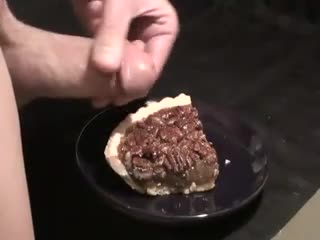 Food - Cum on Pecan Pie