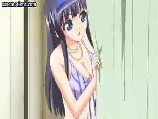  - Horny anime ***** having sex in fitting room