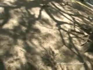 Masturb. fminine - Mom gets naked in public park and teases horny e...
