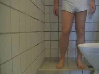Male Masturbation - Bathroom Pee and Orgasm