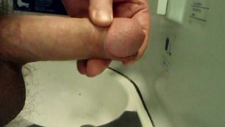 Male Masturbation - Me cummin on train toilet wall