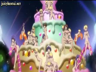 Prliminaires - Horny anime babes rubbing and licking sperm