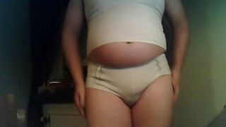 TV - Chubby sissy in panties