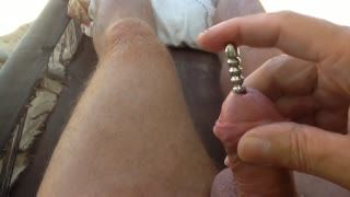 Missionnaire - Showing me filling my cock with long insert