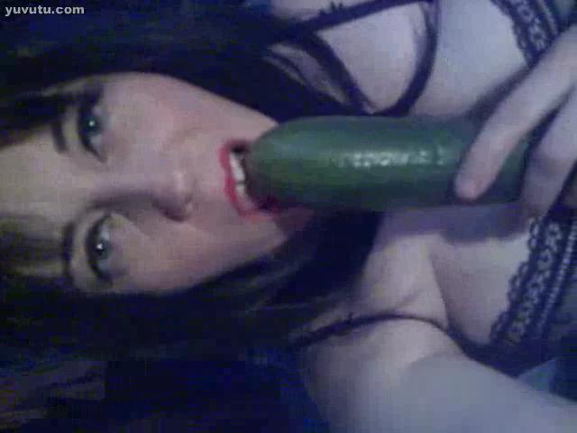 Dildo - Fucking with a cucumber