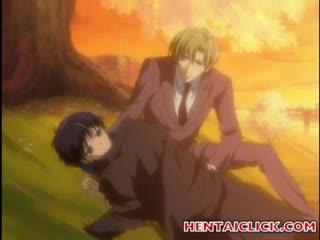 Hentai - Anime gay boy romanced under a tree