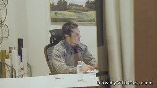 Gay - Gay rimjob and anal sex in the office during wor...