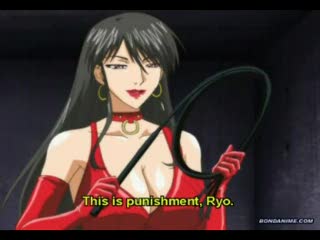 - Bondaged Anime Woman with Big Boobs gets Chained...