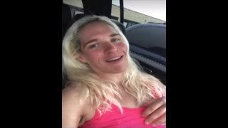 Female Masturbation - Iowa girl at the parking lot