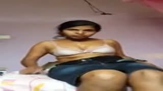Female Masturbation - SL Girl With a Black Dildo