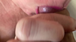 Blow Job - He cums on my chin