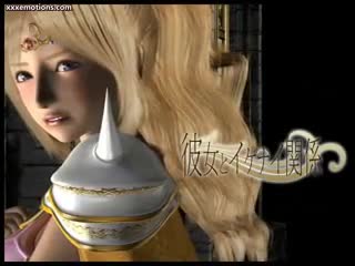 BDSM - Blonde animated princess gets her cunt licked