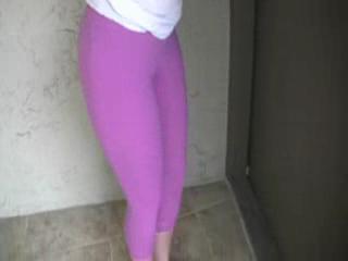  - Wetting her pink leggings - female desperation v...