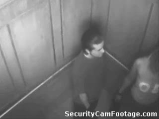 Voyeur - Horny Couple On Elevator Security Cam