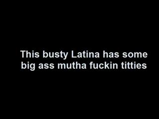  - Latina with 36 DDD cups dancing for the camera.