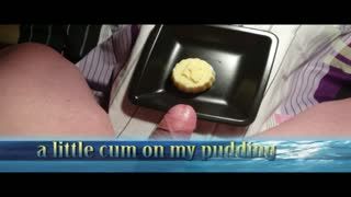Male Masturbation - a little cum on my pudding (HD)