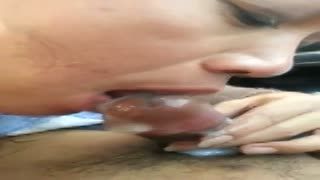 Asian - Car blowjob with happy ending