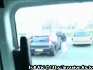 Flashing/Public - Public Blowjob In Car