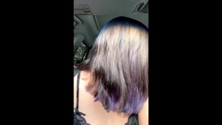 Blow Job - Slut sucks her driver