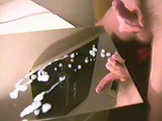 Cumshot on mirror Cumshot on mirror